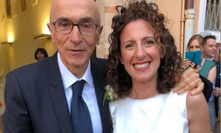 Lube Volley in festa, il medico sociale Mariano Avio ha sposato Valeria