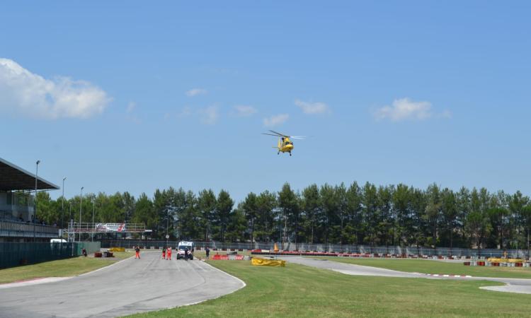 Incidente al kartodromo di Corridonia: dodicenne a Torrette in eliambulanza Incidente al kartodromo di Corridonia: dodicenne a Torrette in eliambulanza