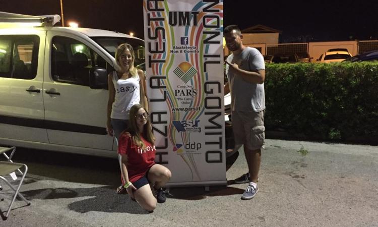 Al Mind Festival di Montecosaro l'unità di strada “Alza la testa e…non il gomito”