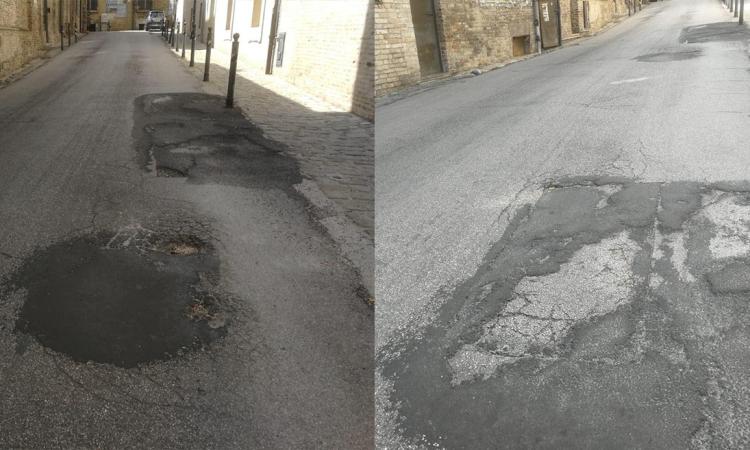 Macerata, pericolose buche in via Zara: un pessimo biglietto da visita per chi arriva in centro