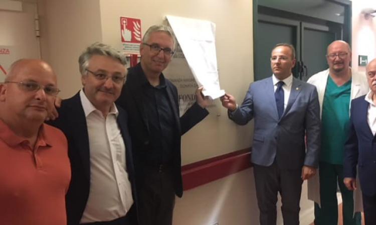 Ospedale di Camerino: inaugurato un macchinario e scoperta una targa in memoria di Dario Conti
