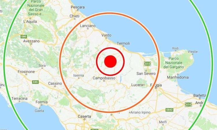 Sisma di magnitudo 4.7 nel Molise: la scossa avvertita anche nelle Marche