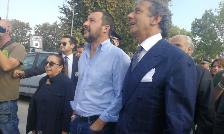 Porto Recanati, il ministro Salvini all'Hotel House (FOTO)