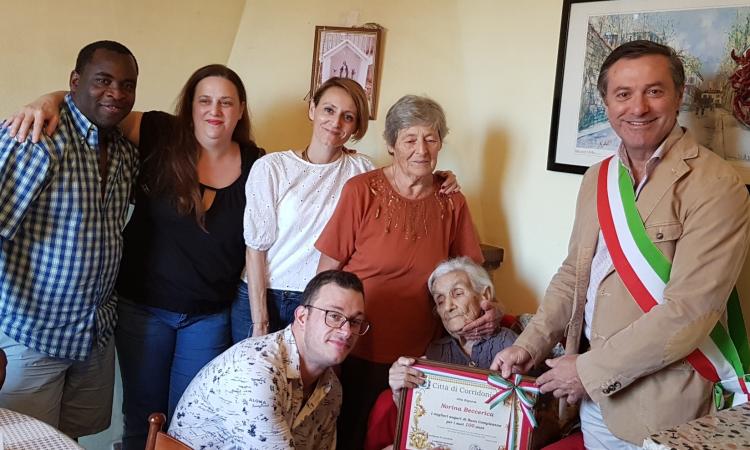 La Città di Corridonia festeggia i 100 anni di nonna Norina