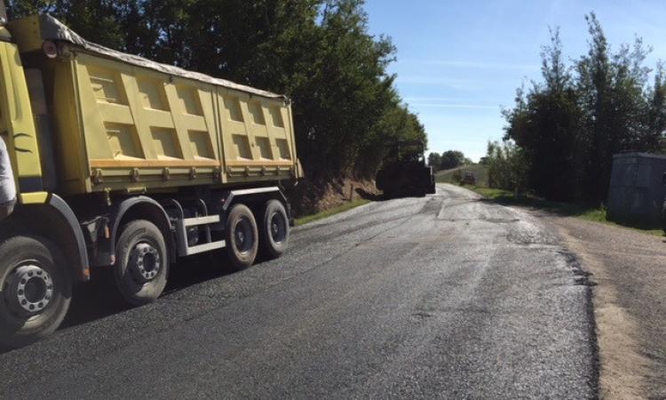 Iniziati i lavori di pavimentazione sulla Montefano - Recanati