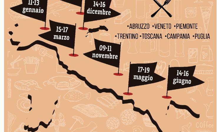 Italia in tavola, a Macerata ogni mese le specialità di una regione diversa