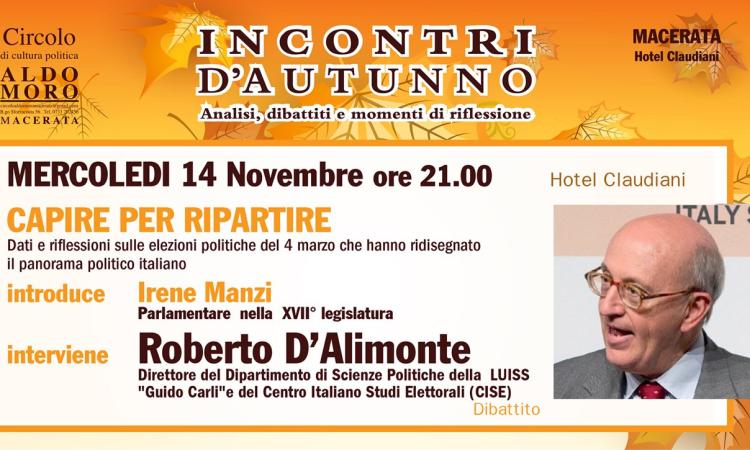 Circolo Aldo Moro, mercoledì sarà ospite il Prof. Roberto D'Alimonte