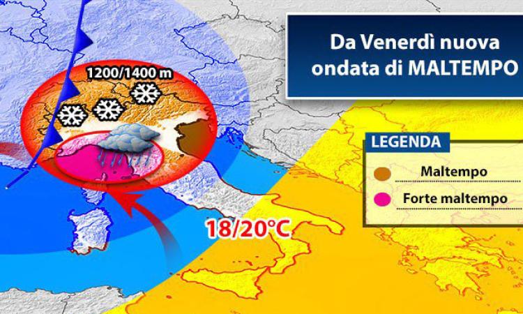 Meteo, arriva il grande freddo: brusco abbassamento delle temperature nel week-end