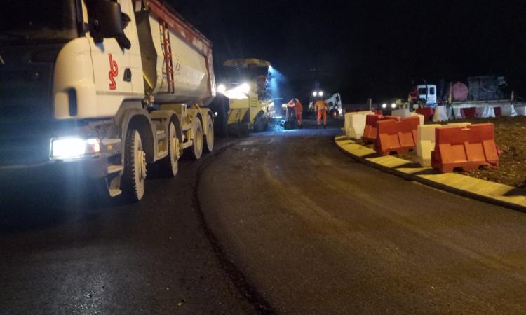 Montecosaro: svincolo ancora chiuso per una notte, lavori al rush finale