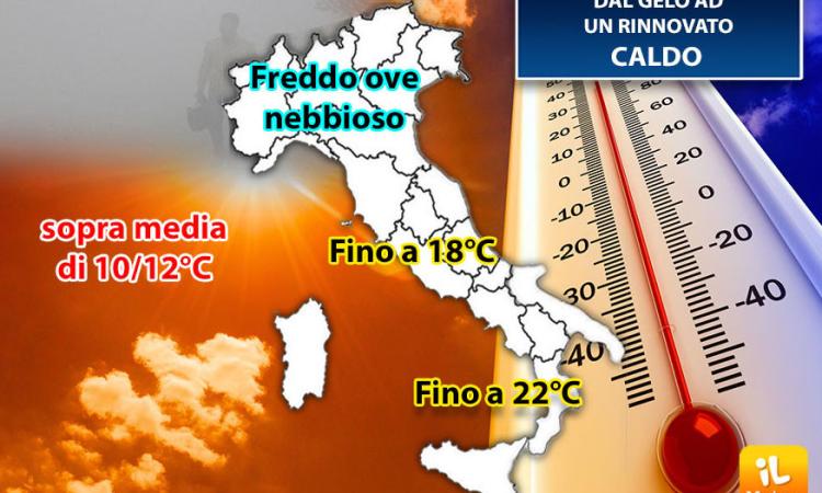 Meteo-ribaltone: dal gelo ad un caldo invernale sopra la media