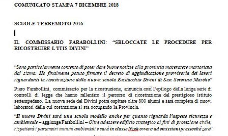 ITIS "Divini": Affidati i lavori di ricostruzione, la gioia del Sindaco