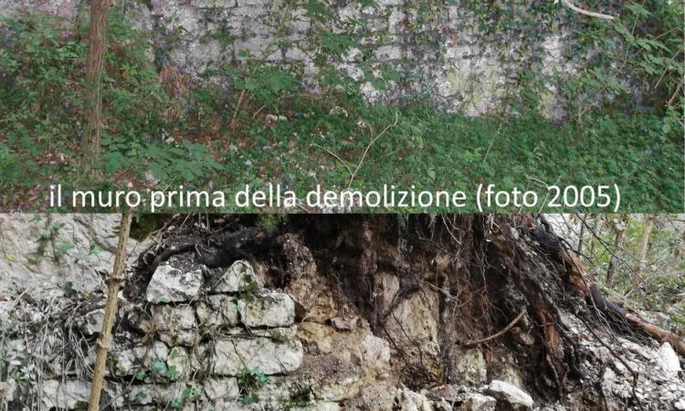 San Severino Marche, abbazia Sant'Eustachio: ancora un'ingiuria, demolite in parte le murature residue San Severino Marche, abbazia Sant'Eustachio: ancora un'ingiuria, demolite in parte le murature residue