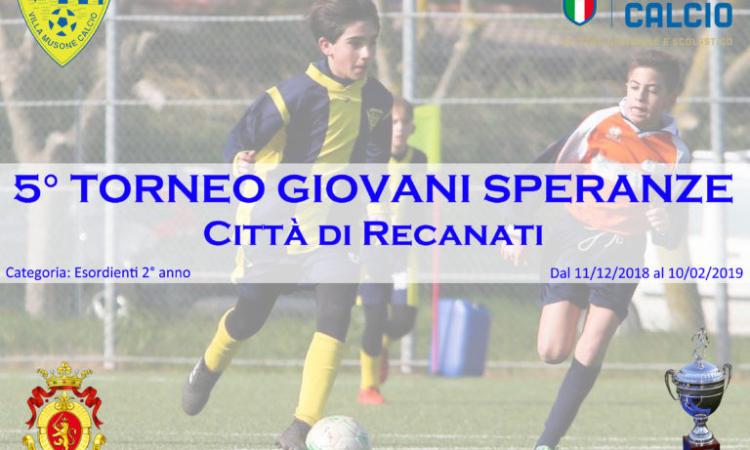 Recanati, riparte il "Torneo Giovani Speranze"