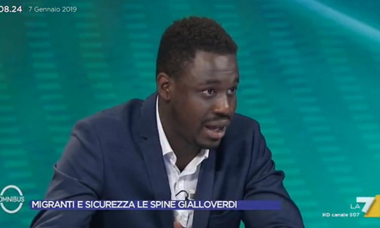 Paolo Diop (FdI) interviene a La7: "Non si può sempre accogliere, ora non c'è lavoro" (VIDEO)