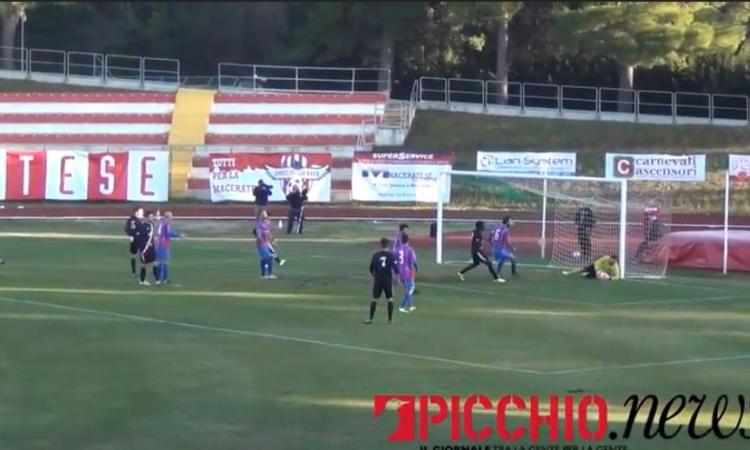 Hr Maceratese-Atletico Azzurra Colli 2-2: la sintesi (VIDEO)