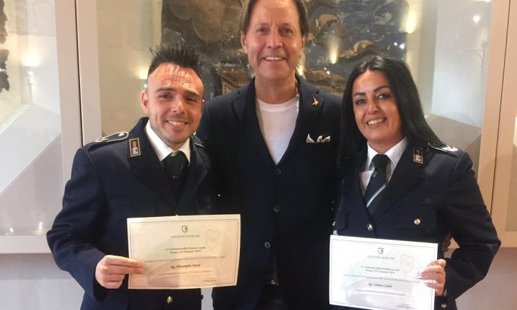 Civitanova, encomio regionale per gli agenti della municipale Latini e Stassi Civitanova, encomio regionale per gli agenti della municipale Latini e Stassi