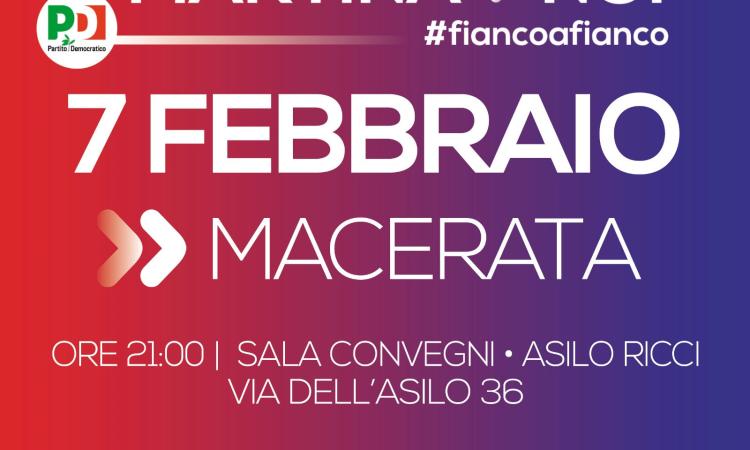 Giovedì 7 febbraio arriva a Macerata il Segretario del PD Maurizio Martina