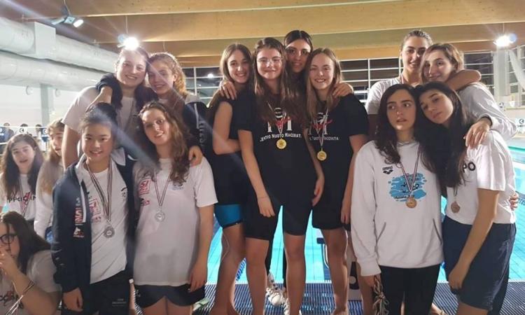 Nuoto Macerata, primo posto nella classifica a squadre e oltre 70 medaglie ai Campionati regionali di Salvamento