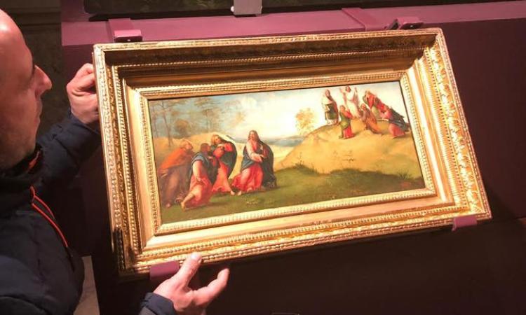Recanati, La predella di Lorenzo Lotto esposta a Villa Colloredo Mels (FOTO)