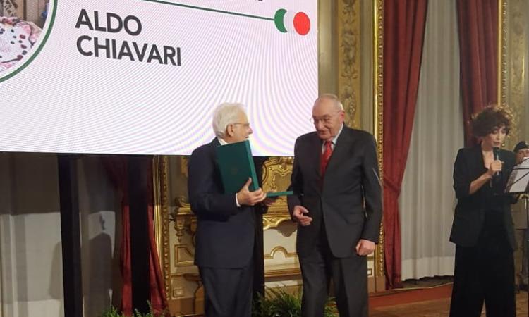 Aldo Chiavari, titolare della Dafram, nominato Commendatore dal Presidente Mattarella