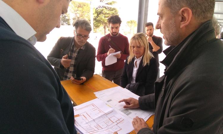 San Severino, vertice operativo nell'area dell' ITTS "DIvini" prima dell'avvio del cantiere San Severino, vertice operativo nell'area dell' ITTS "DIvini" prima dell'avvio del cantiere