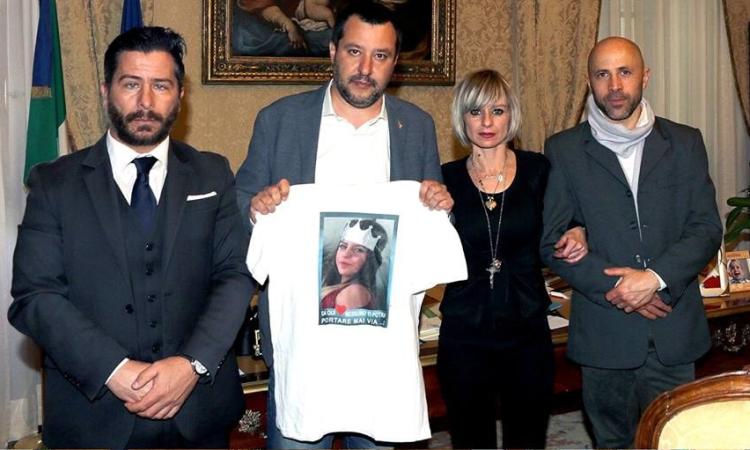 I genitori di Pamela incontrano Salvini. Il Ministro: "Chi ha commesso un delitto così orrendo deve marcire in prigione"