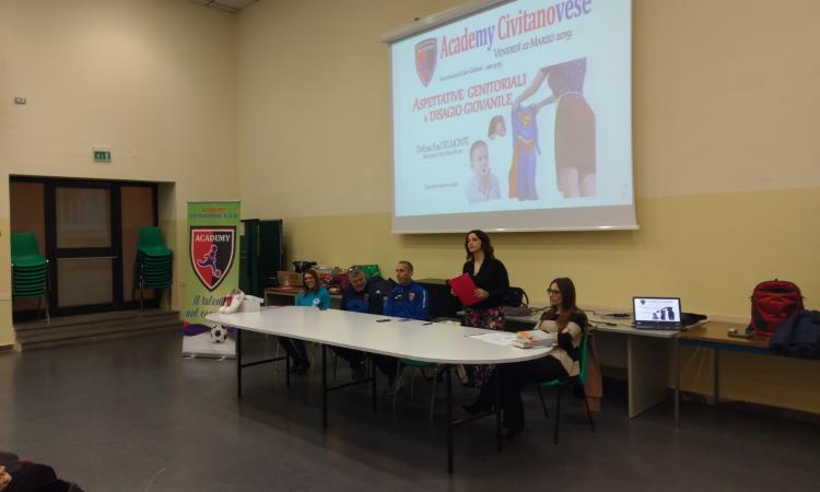 Aspettative genitoriali e disagio giovanile: un successo l'incontro dell'Academy Civitanovese Aspettative genitoriali e disagio giovanile: un successo l'incontro dell'Academy Civitanovese