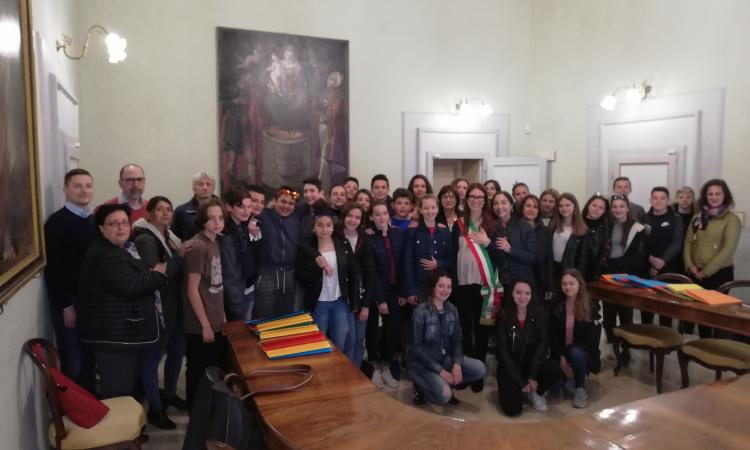 Potenza Picena, visita in Municipio per una delegazione di studenti francesi Potenza Picena, visita in Municipio per una delegazione di studenti francesi