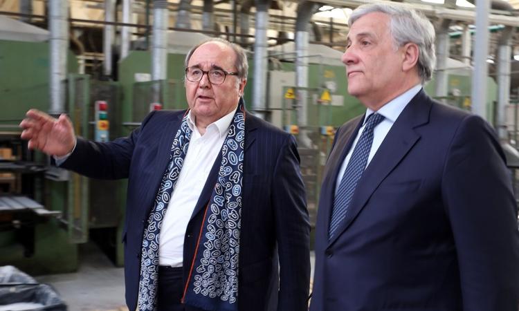 Civitanova, Antonio Tajani in visita all'Eurosuole di Germano Ercoli (FOTO)