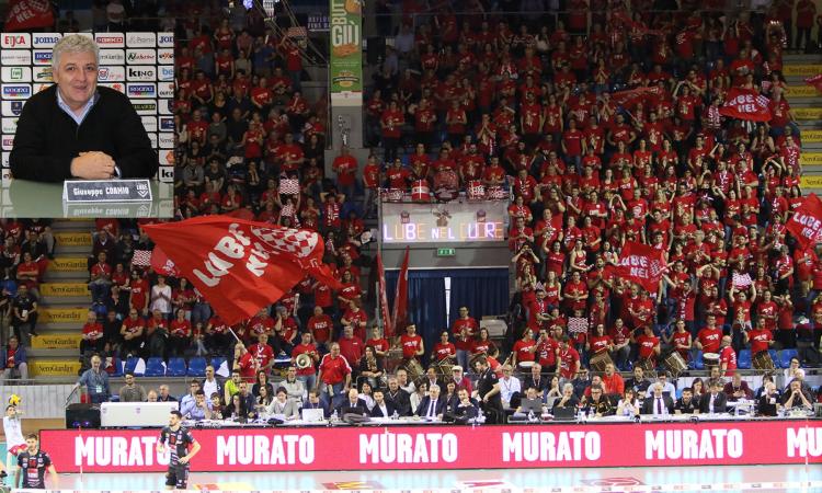 Bottiglietta lanciata verso i tifosi della Lube dallo staff di Perugia. La Lega: "Tolleranza zero"