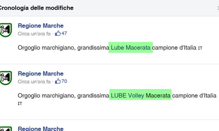 La Regione Marche riporta la Lube a Macerata