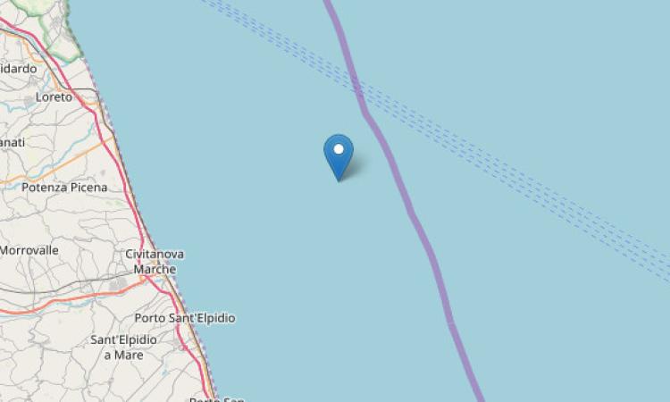 DATI INGV - Scossa di terremoto di magnitudo 3.3 a largo di Civitanova Marche