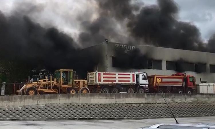 Cingoli, a fuoco il capannone di una rivendita di macchine agricole (FOTO e VIDEO) Cingoli, a fuoco il capannone di una rivendita di macchine agricole (FOTO e VIDEO)