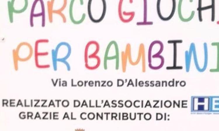 San Severino, nuovo parco giochi: lunedì l'inaugurazione