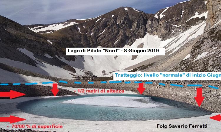 Il Lago di Pilato comincia a formarsi: in ritardo e ancora sotto-norma