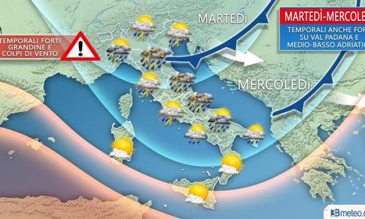Meteo: da domani break temporalesco e stop al grande caldo