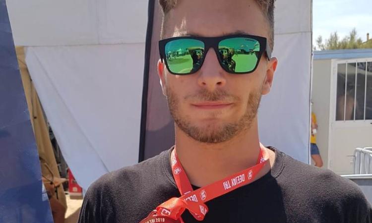 Centro Nuoto Macerata, Pietro Ripani conquista subito l'argento al triathlon di Senigallia