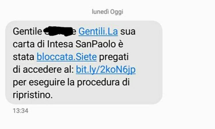 "La sua carta di credito è bloccata", attenzione ai messaggi truffa che svuotano il conto corrente "La sua carta di credito è bloccata", attenzione ai messaggi truffa che svuotano il conto corrente