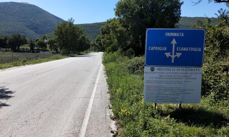 Sicurezza stradale, 300mila euro per le provinciali "Collemato" e "Matelica-Esanatoglia" Sicurezza stradale, 300mila euro per le provinciali "Collemato" e "Matelica-Esanatoglia"