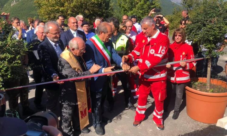 Castelsantangelo sul Nera, inaugurata Sala polivalente nell'area SAE di Gualdo (FOTO)