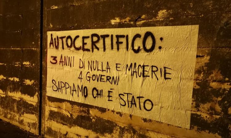 "Terre in Moto Marche" dà il benvenuto al premier Conte: "3 anni di nulla e macerie" (FOTO)