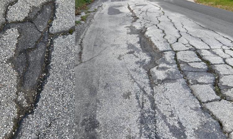 Macerata, in viaggio tra buche e crepe: il degrado delle strade (FOTO)