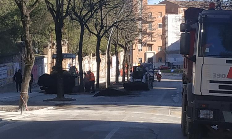 Macerata, lavori in viale Martiri della Libertà: tra bugie, imprecisioni e fretta Macerata, lavori in viale Martiri della Libertà: tra bugie, imprecisioni e fretta
