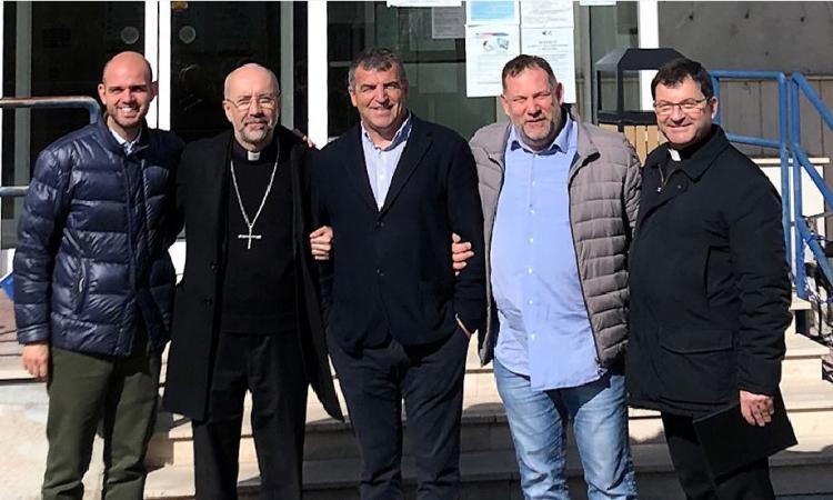 Tolentino, Il Vescovo Nazareno Marconi in visita all'ospedale San Salvatore