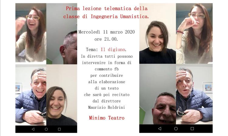 Macerata, prima regia teatrale telematica Macerata, prima regia teatrale telematica