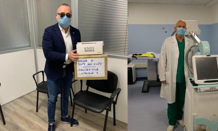 La generosità del sindaco Gentili e della Giessegi: donazioni agli Ospedali di Macerata e Civitanova