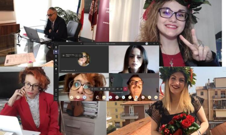 Unimc, le lauree ai tempi del Coronavirus: entro fine del mese, oltre 700 candidati discuteranno le tesi collegati da casa (VIDEO) Unimc, le lauree ai tempi del Coronavirus: entro fine del mese, oltre 700 candidati discuteranno le tesi collegati da casa (VIDEO)