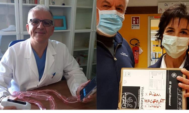 Recanati,le famiglie Clementoni, Ottaviani e Guzzini donano tre ecografi palmari all'Area Vasta 3