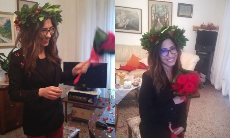 Ripe San Ginesio, Lucrezia si laurea online: festa in casa per la nuova infermiera Ripe San Ginesio, Lucrezia si laurea online: festa in casa per la nuova infermiera