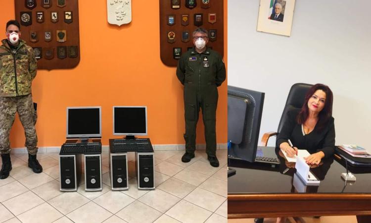 Potenza Picena, l'Aeronautica Militare dona 4 pc agli studenti per la didattica a distanza Potenza Picena, l'Aeronautica Militare dona 4 pc agli studenti per la didattica a distanza